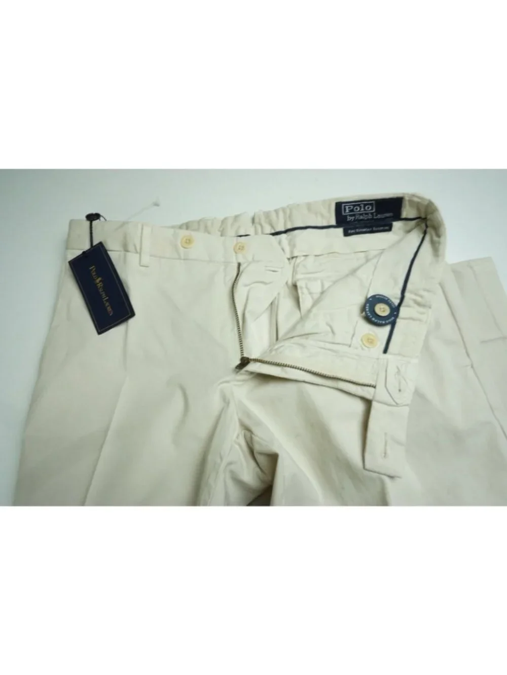 Polo by Ralph Lauren Cotton Blend Beige Chino Pants Sz 31/34 BRAND NEW